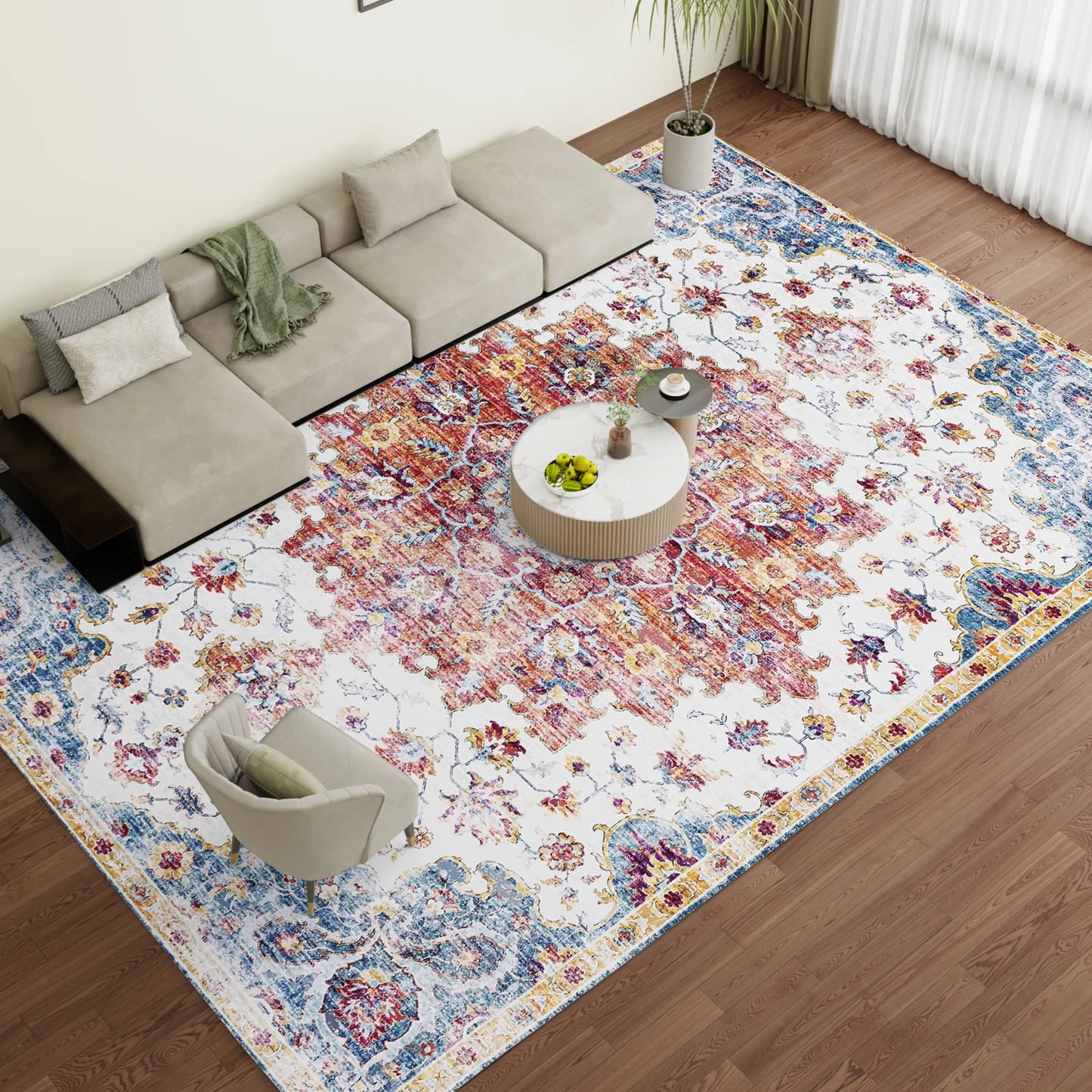 Throw Carpet for Living Room Bedroom Kitchen