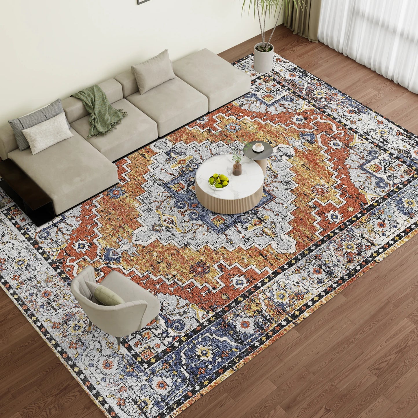 Throw Carpet for Living Room Bedroom Kitchen