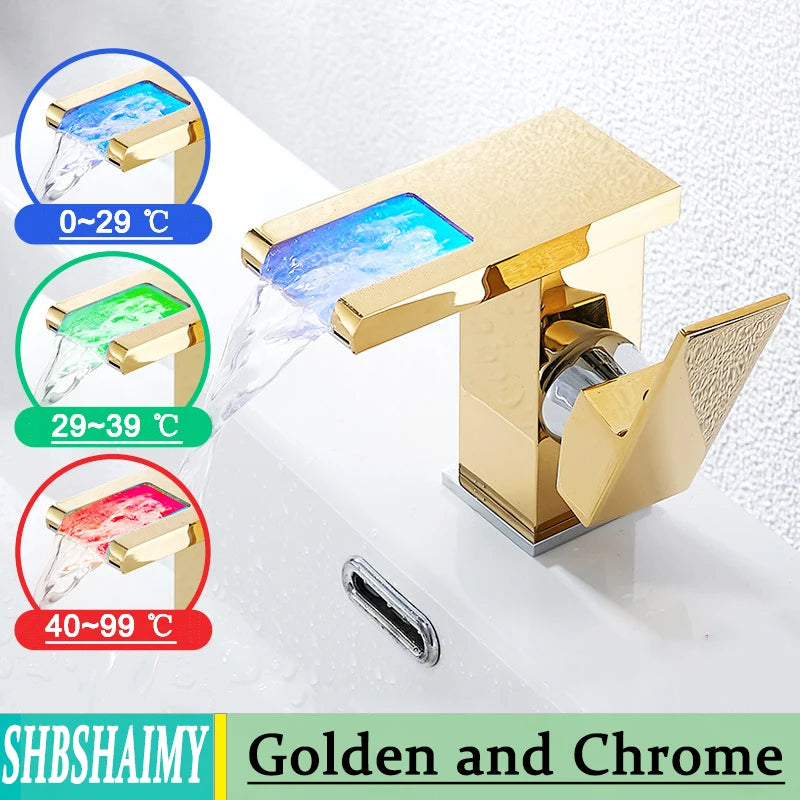 Hydropower LED Waterfall Faucet