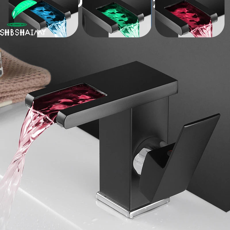 Hydropower LED Waterfall Faucet