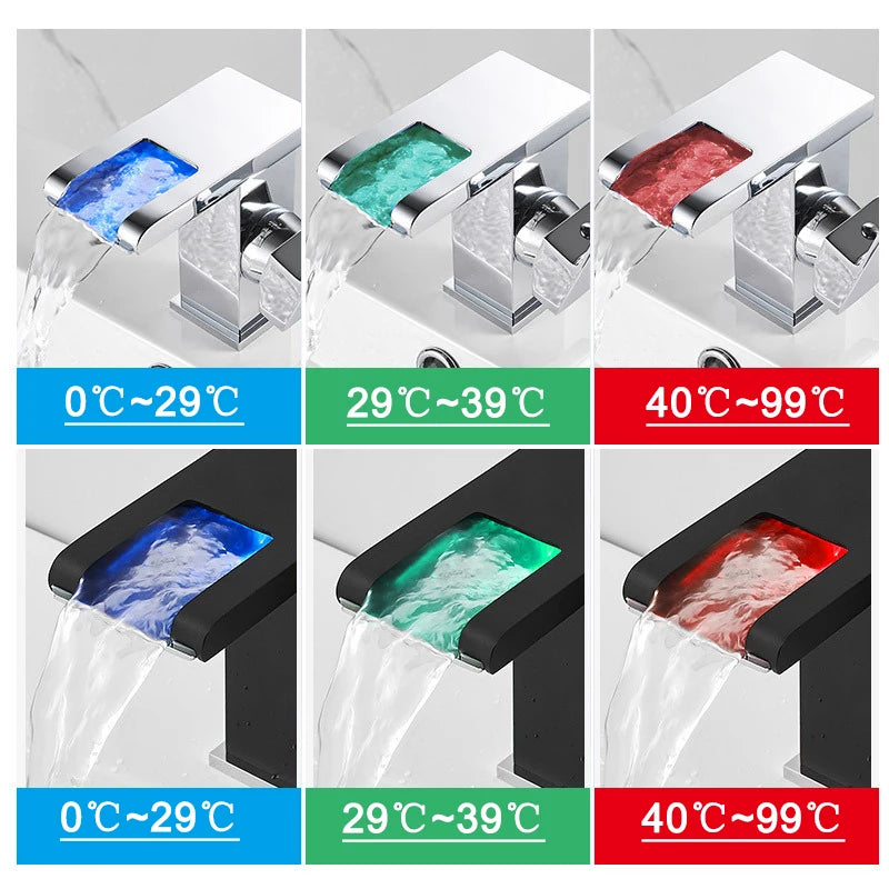 Hydropower LED Waterfall Faucet
