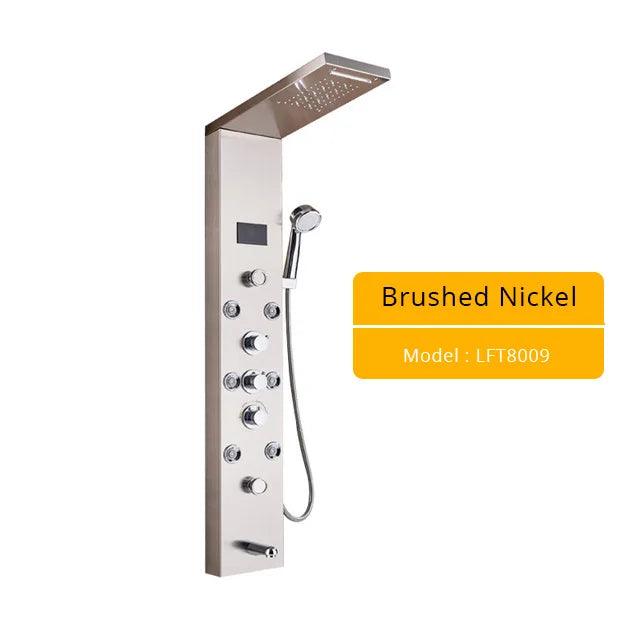 Black LED Shower Panel Faucets