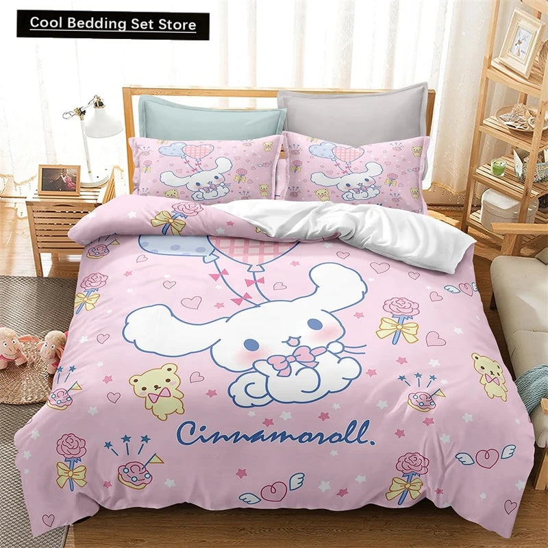 3 Pcs Bedding Set (1 Duvet Cover + 2 Pillowcases)