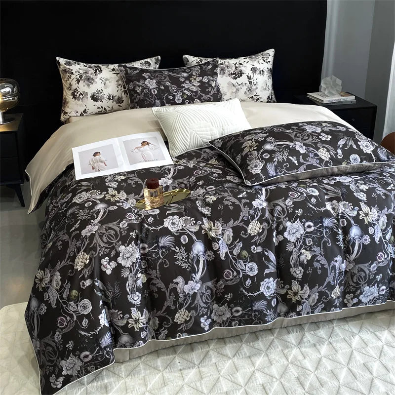 Luxury Floral Duvet Bedding Set