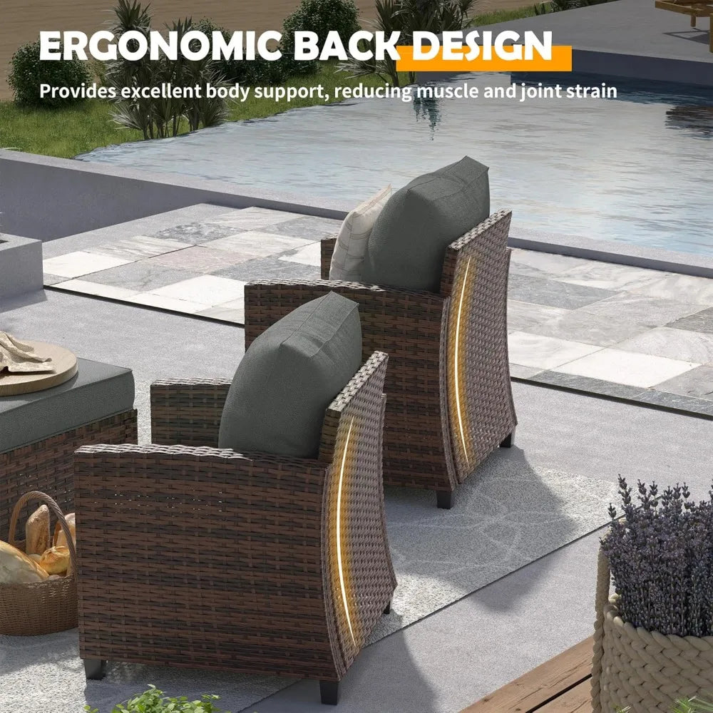 6 Pieces Sectional Conversation Sets