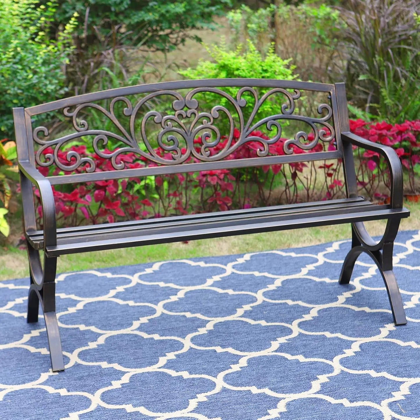 Cast Iron 50 Inches Outdoor Garden Bench
