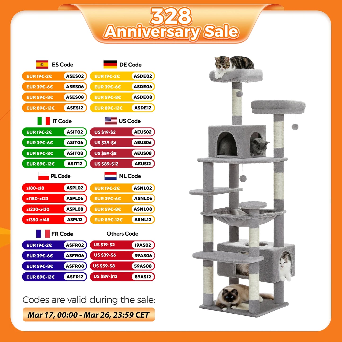 Large Cat Tree and Tower for Indoor Cats