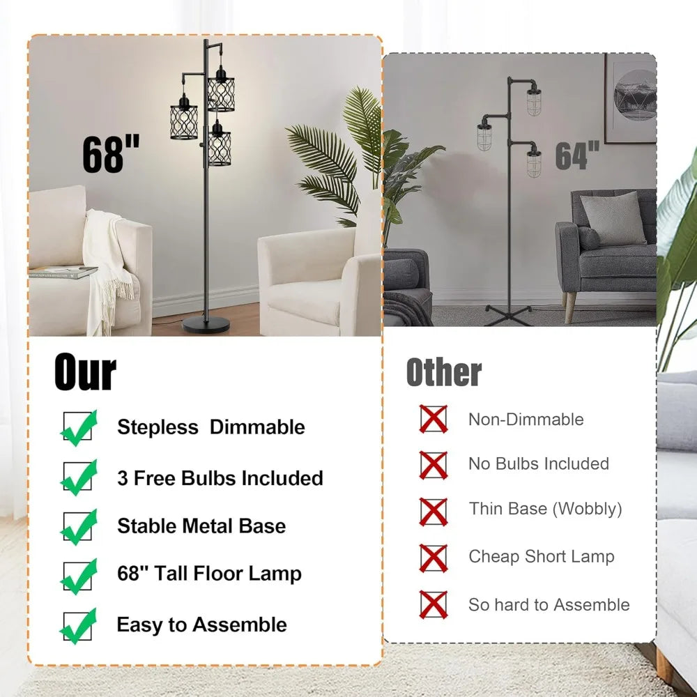 Dimmable Farmhouse Floor Lamp