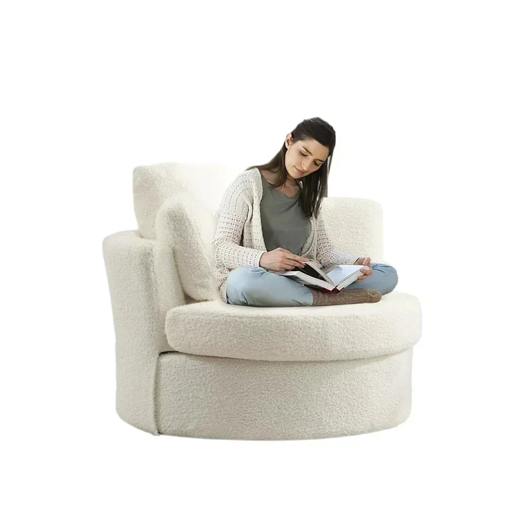 Comfy Swivel Barrel Chair for Living Room