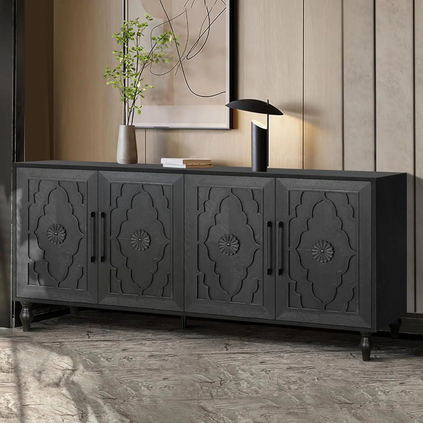 Wooden Sideboard Buffet Cabinet