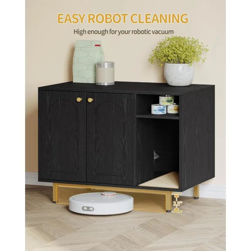 Hidden Litter Box Side End Table Furniture