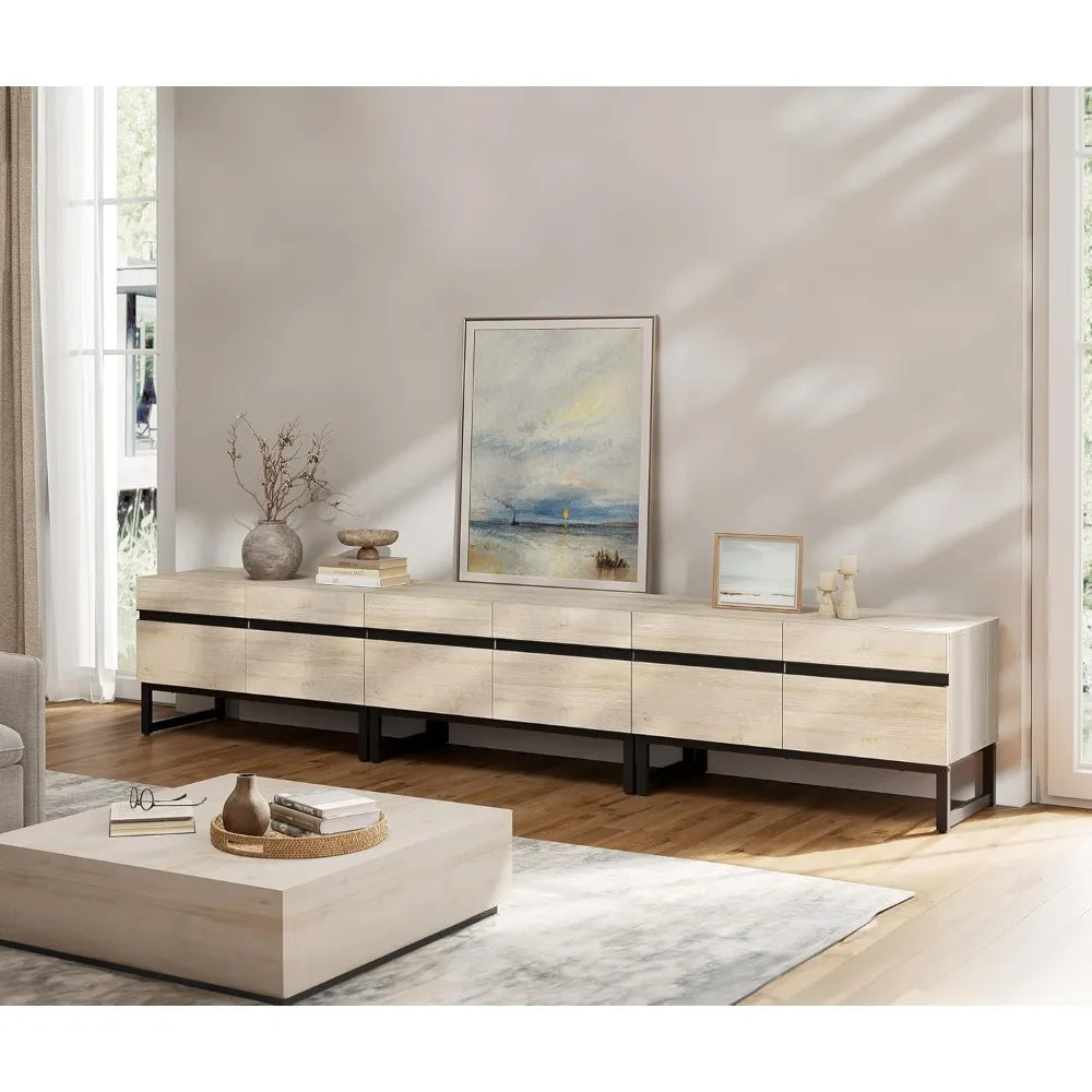 Modern TV Stand with Storage Cabinets for 110 Inch TV