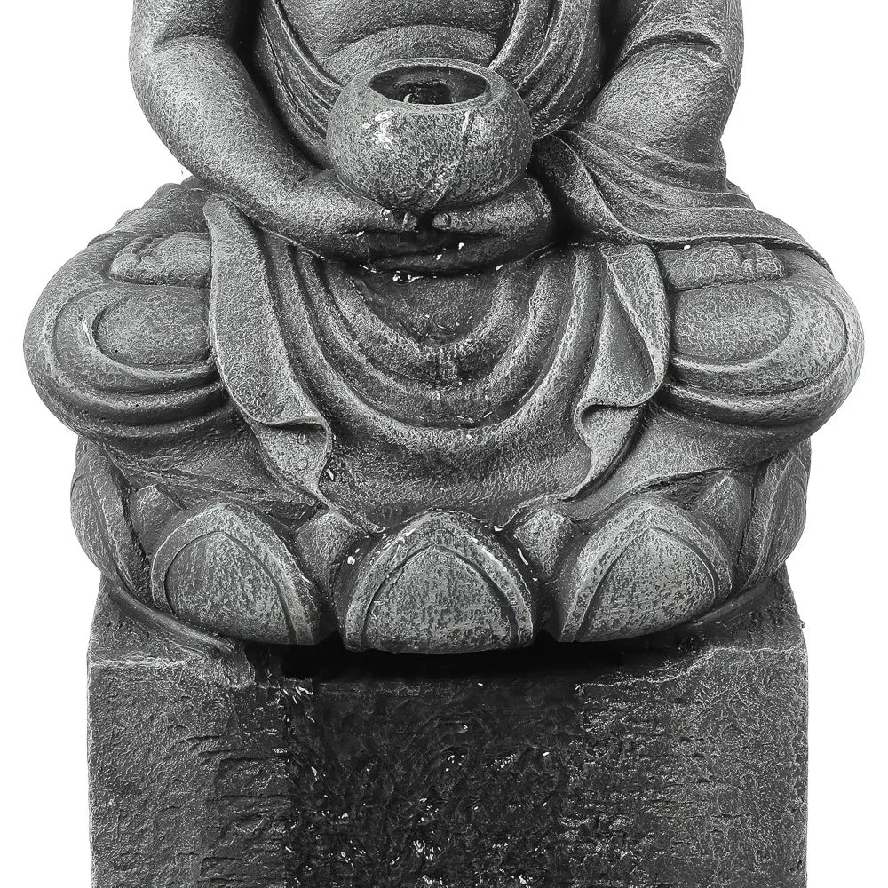 Meditation Buddha Statue Courtyard Fountain