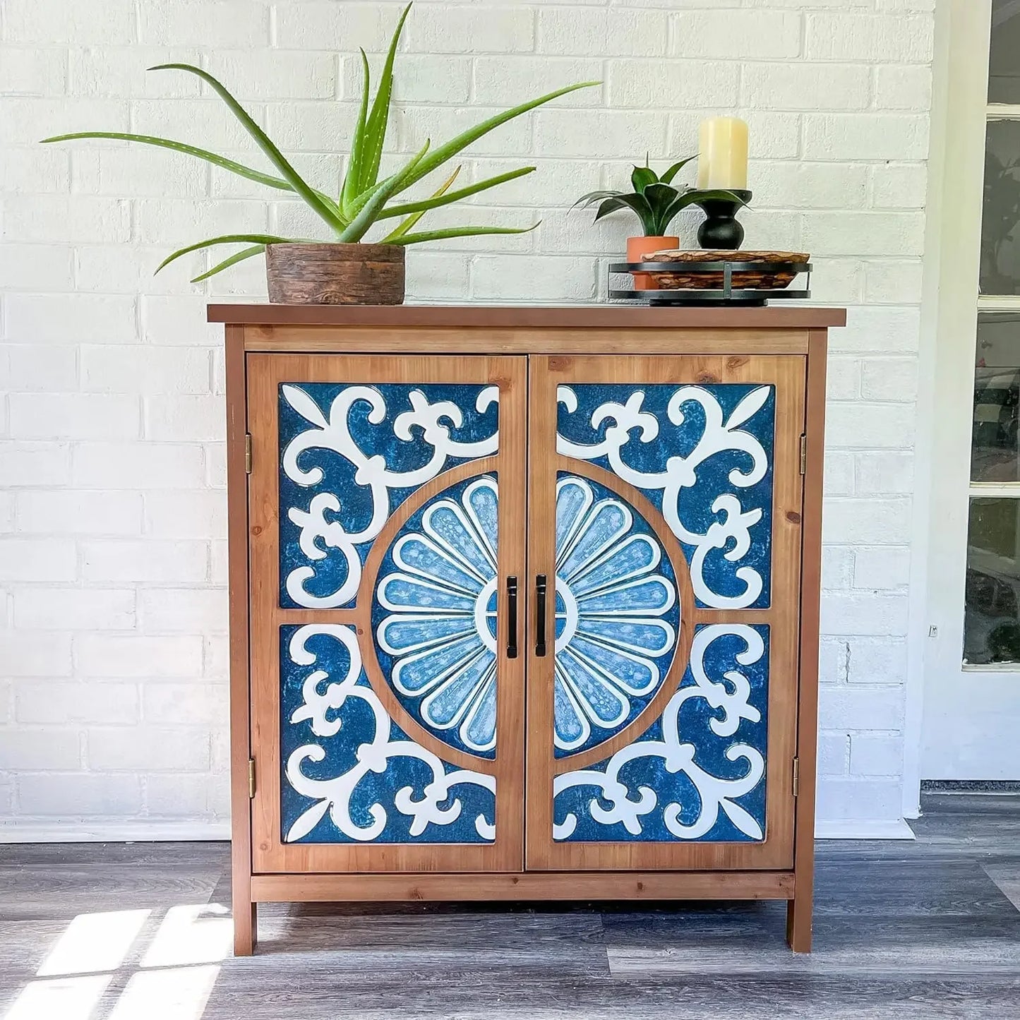 Antique Accent Cabinet with Doors