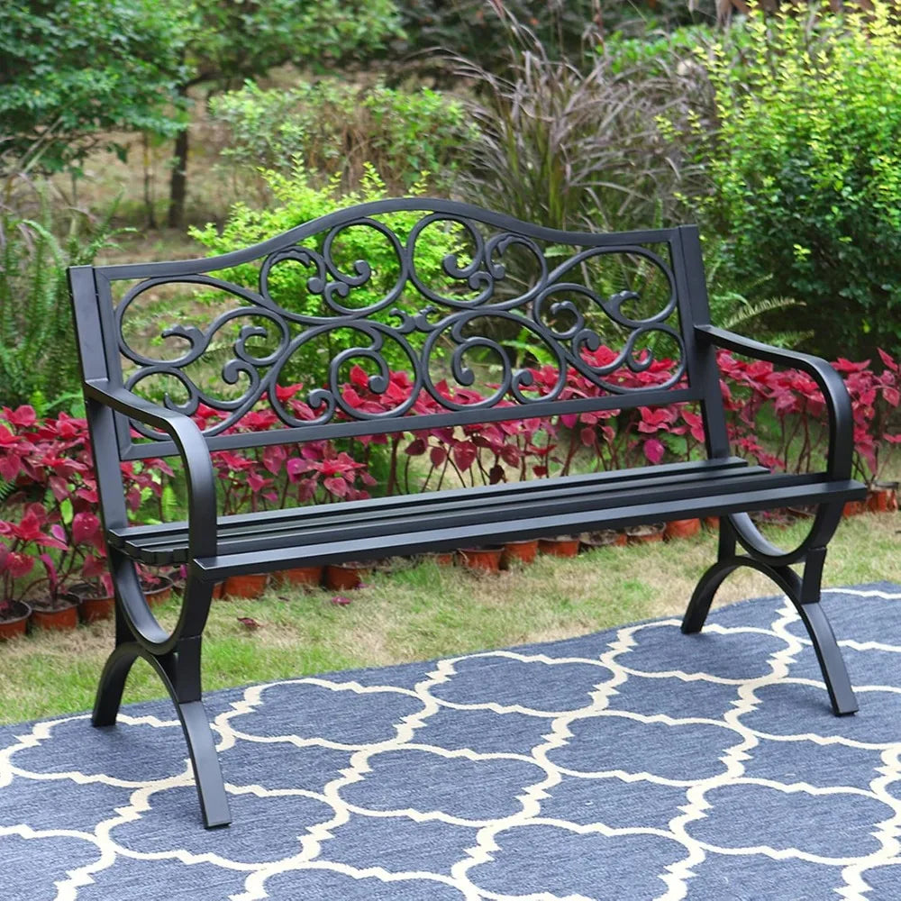 Cast Iron 50 Inches Outdoor Garden Bench