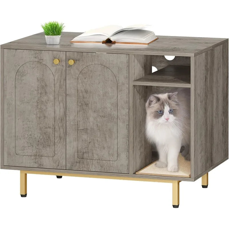 Hidden Litter Box Side End Table Furniture