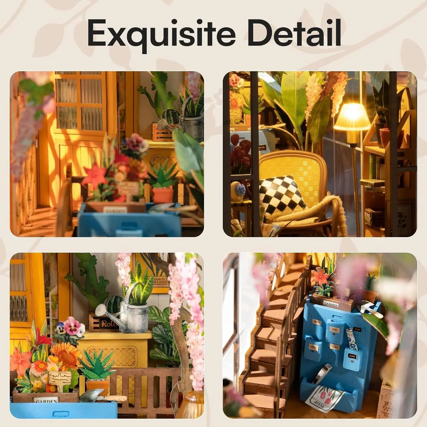 DIY Book Nook Dollhouse Model Kit