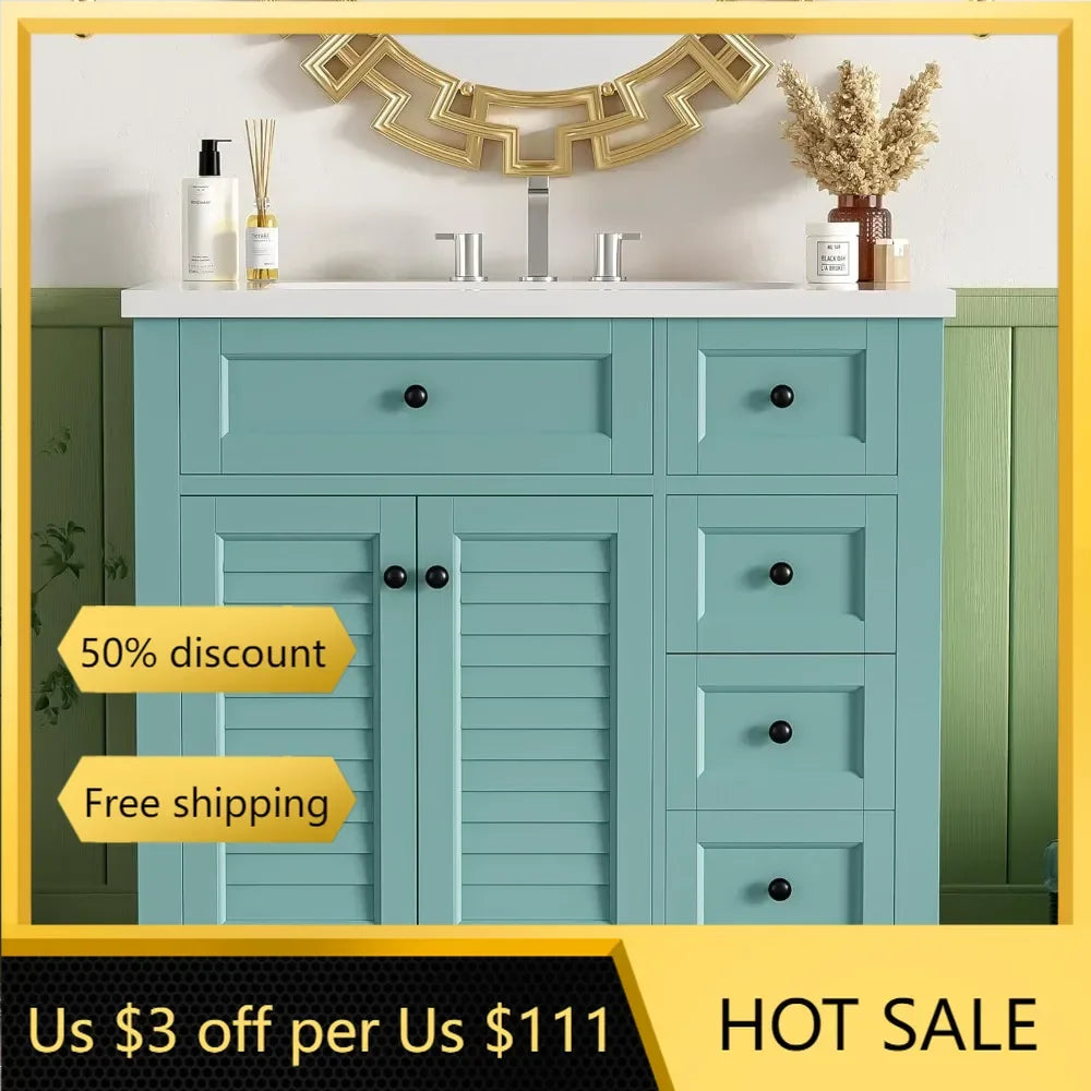 36" Bathroom Vanity with Sink Combo
