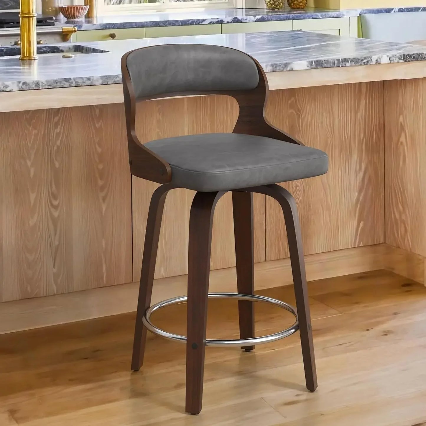 Set of 4 Counter Height Swivel Bar Stools