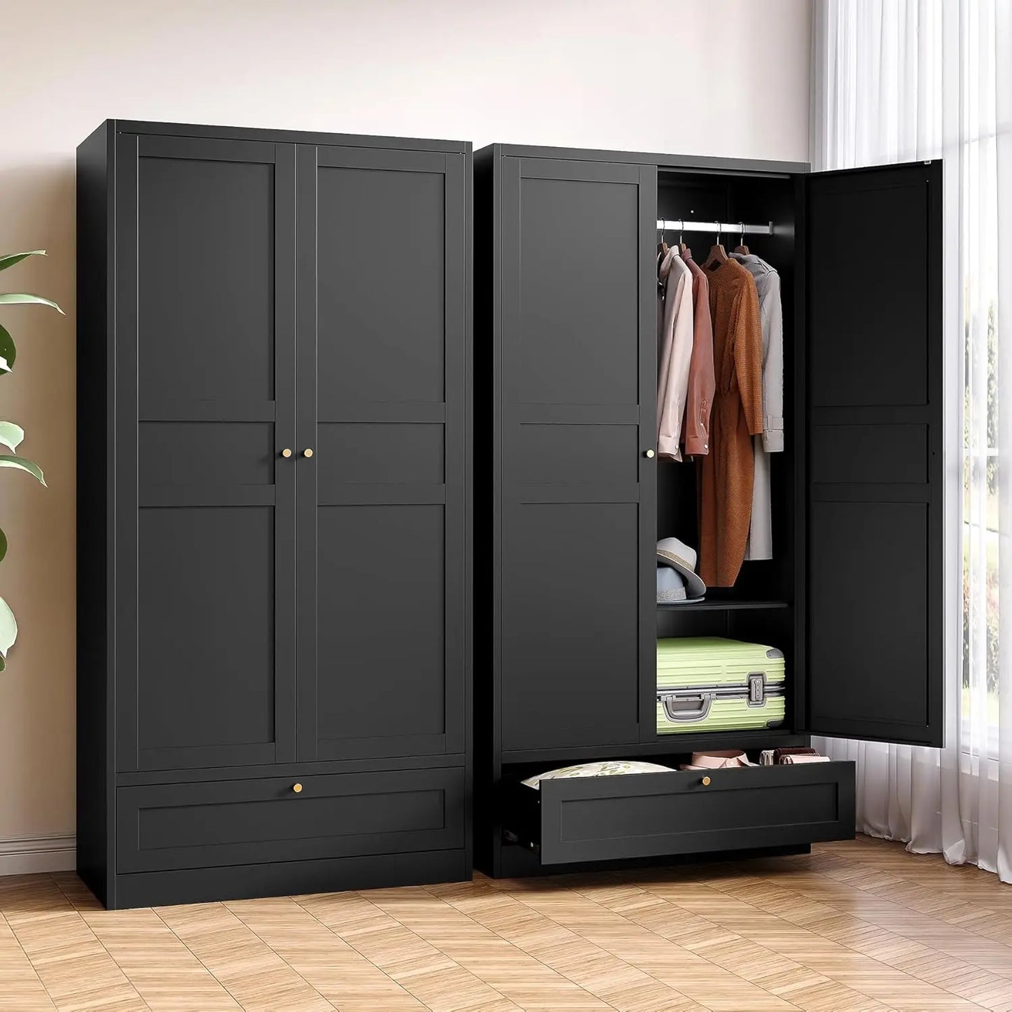 Metal Armoire Wardrobe Closet