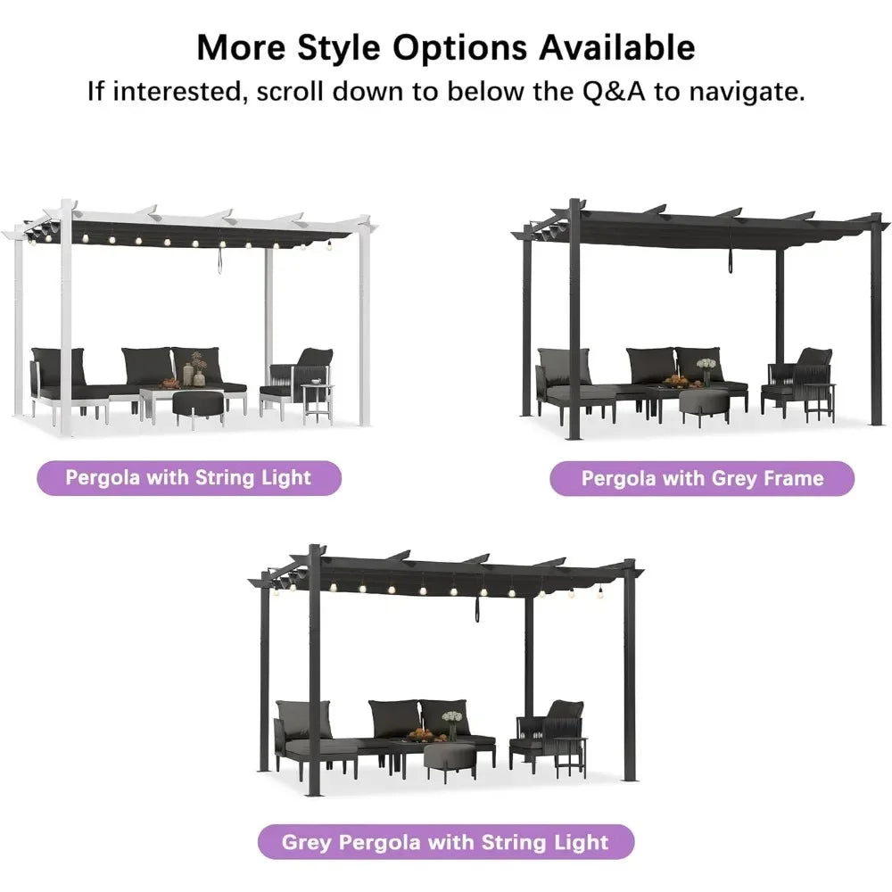 Modern Outdoor Retractable Pergola