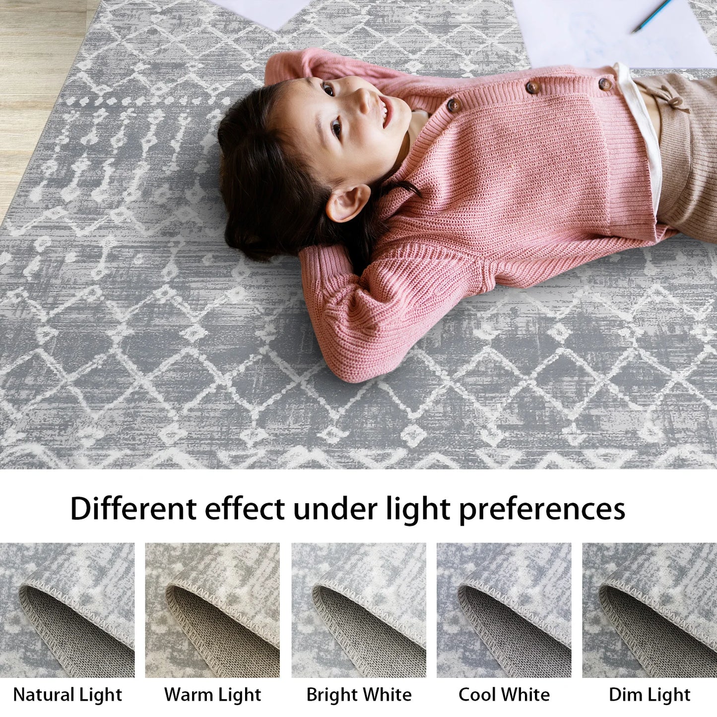 Grey Modern Super Soft Carpet
