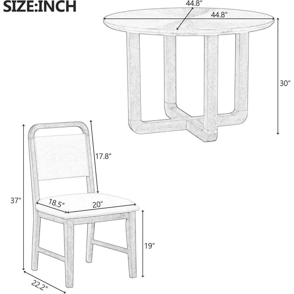 Retro Dining Room Table and 4 Upholstered Chairs