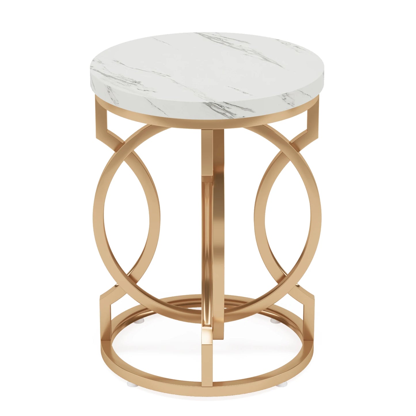 Modern End Table with Thick Wood Top