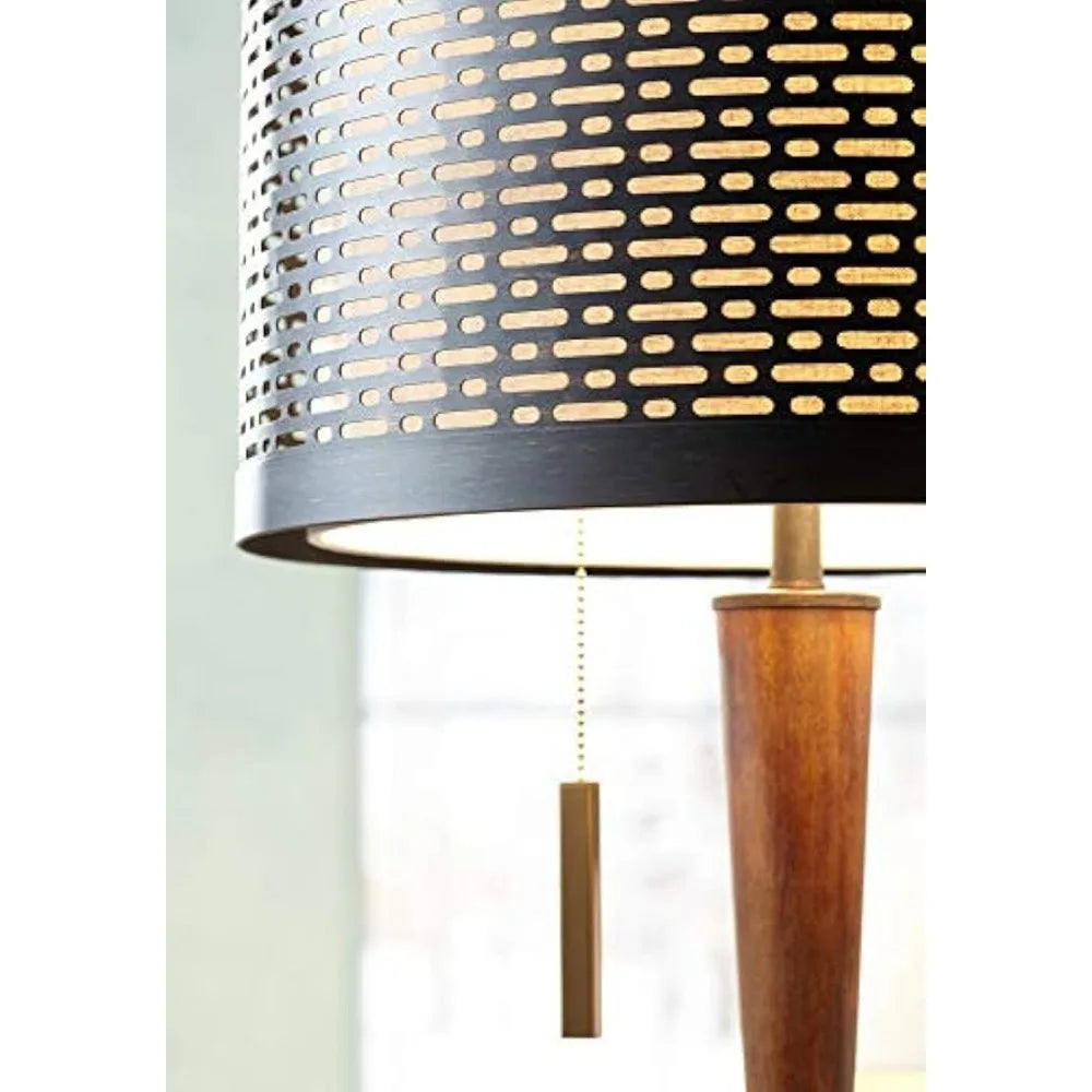Mid Century Farmhouse Rustic Floor Lamp