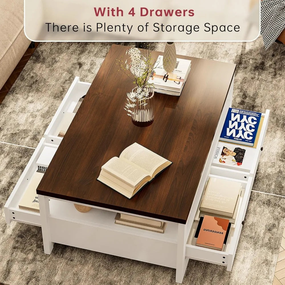 Farmhouse Coffee Table with Storage