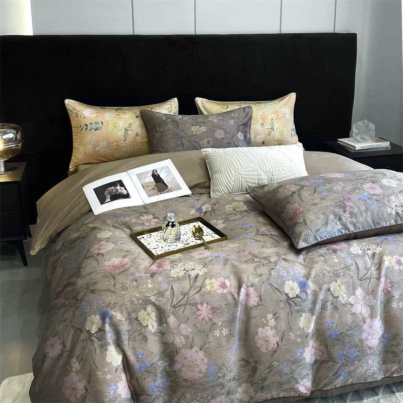 Luxury Floral Duvet Bedding Set
