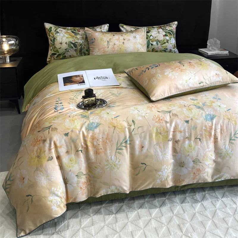 Luxury Floral Duvet Bedding Set