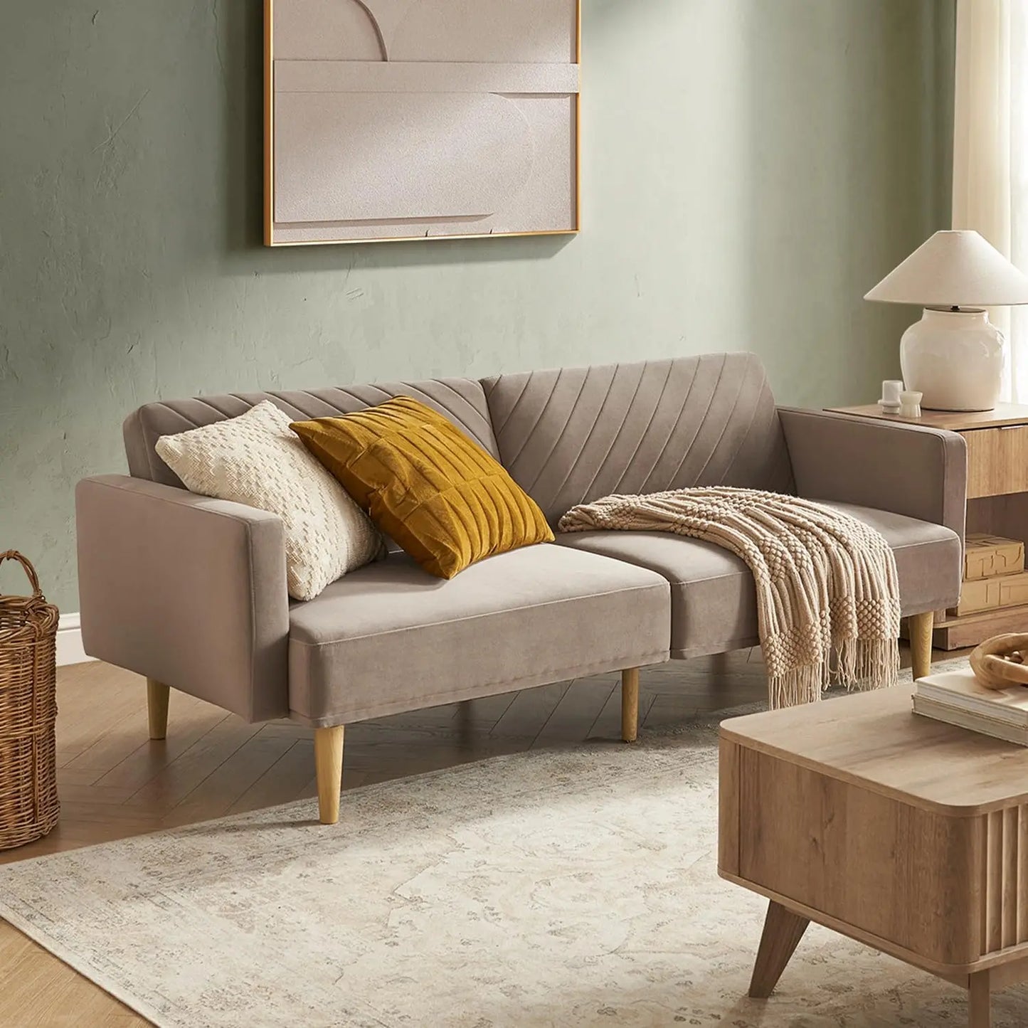 Mid Century Modern Futon Sofa Bed