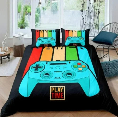 Gamepad Comforter Cover Gamer Bedding Set