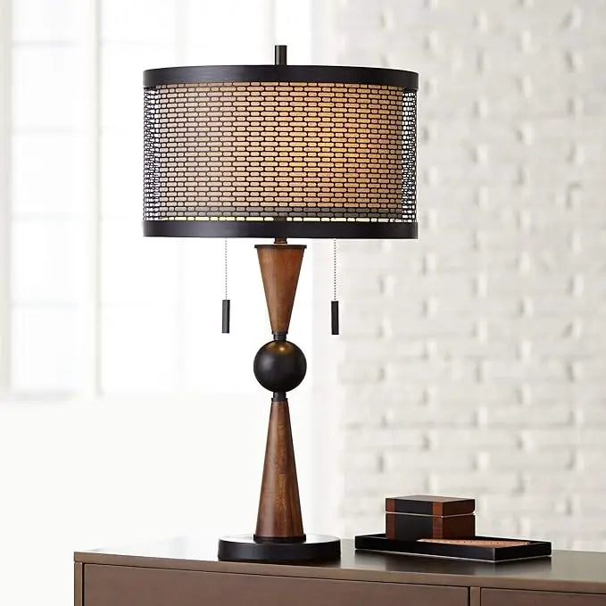 Rustic Farmhouse Table Lamp 29 3/4" Tall