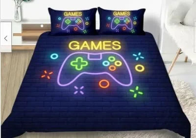 Gamepad Comforter Cover Gamer Bedding Set