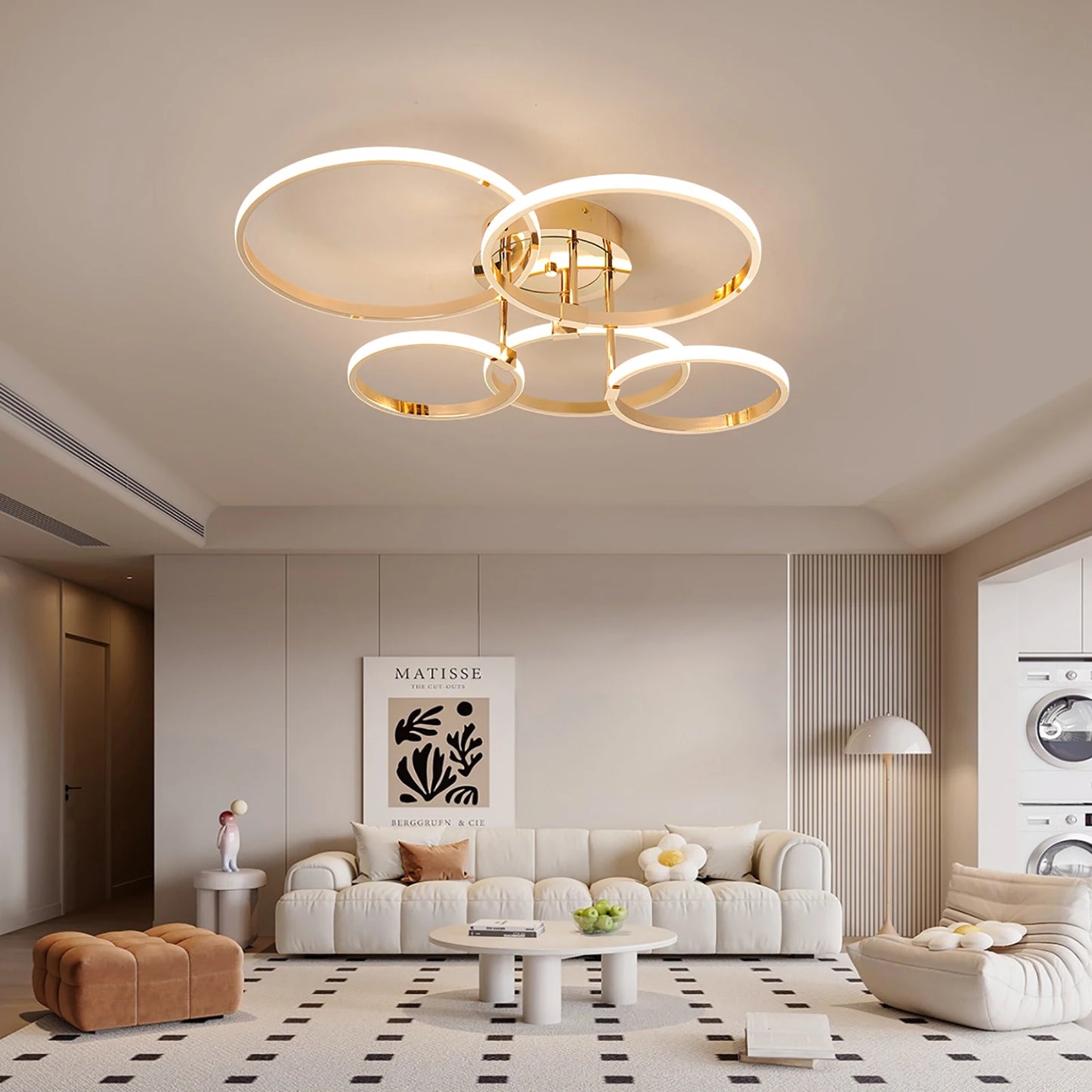 Modern Led Chandelier Gold/Chrome