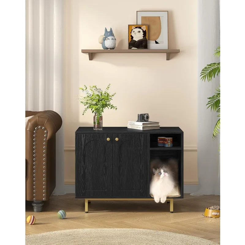 Hidden Litter Box Side End Table Furniture