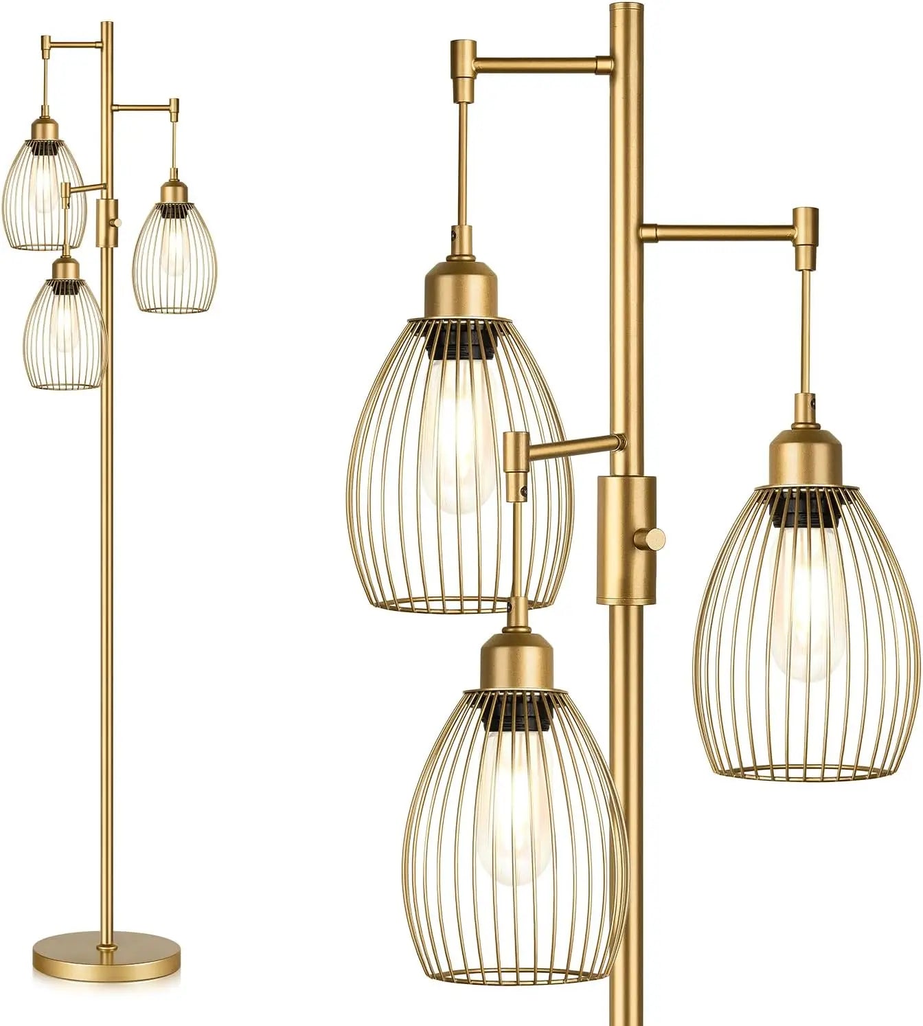 Dimmable Industrial Floor Lamp for Living Room