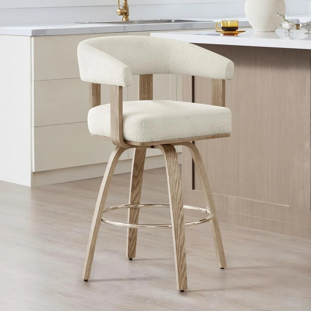 Set of 2 Swivel Counter Height Barstools