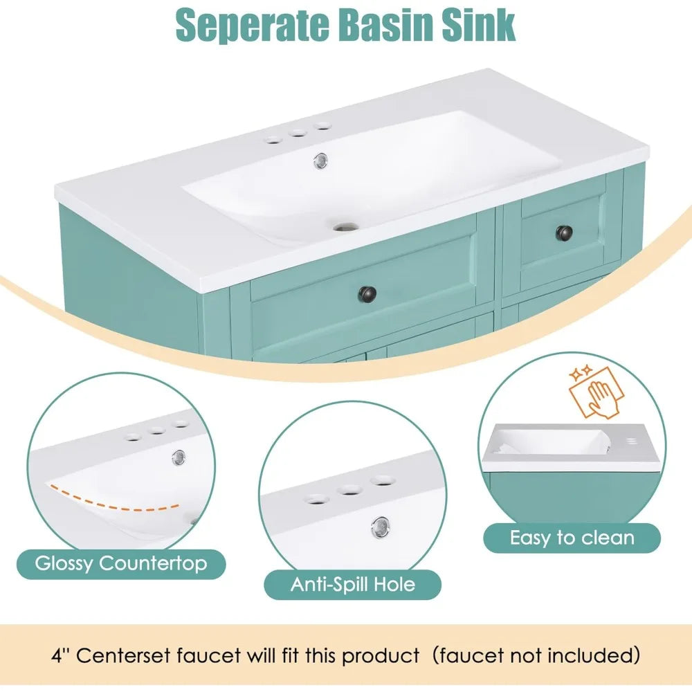 36" Bathroom Vanity with Sink Combo