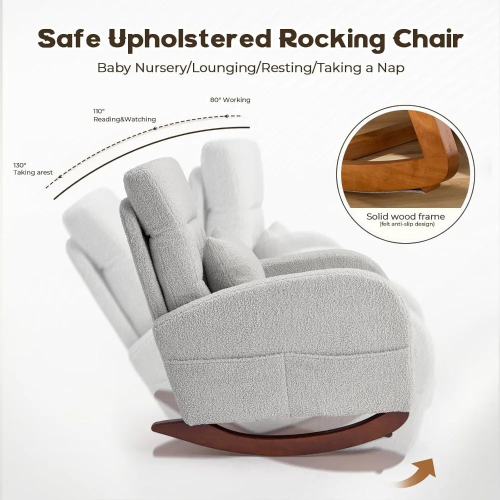 Upholstered Comfortable Chair for Bedroom & Baby Nursery