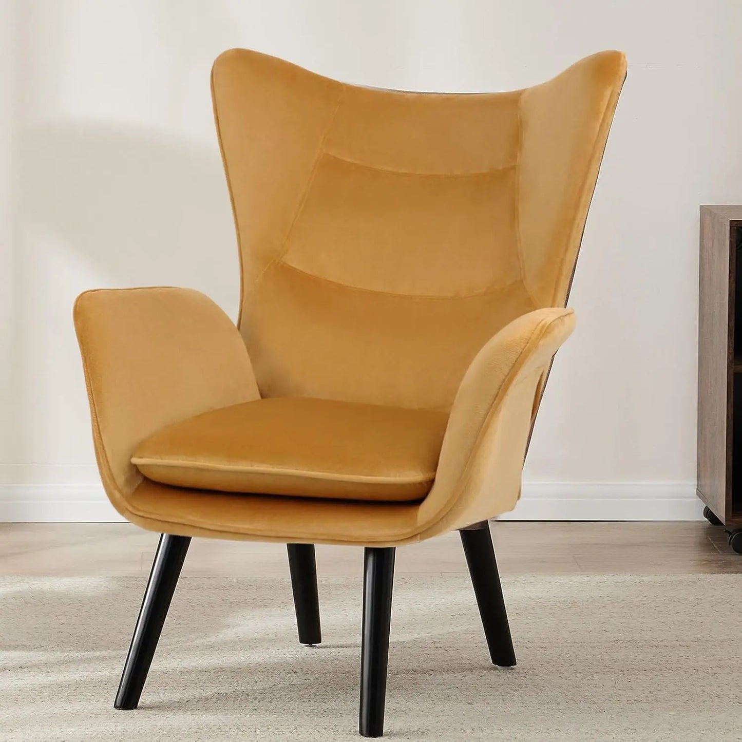 Velvet Wingback Accent Chairs