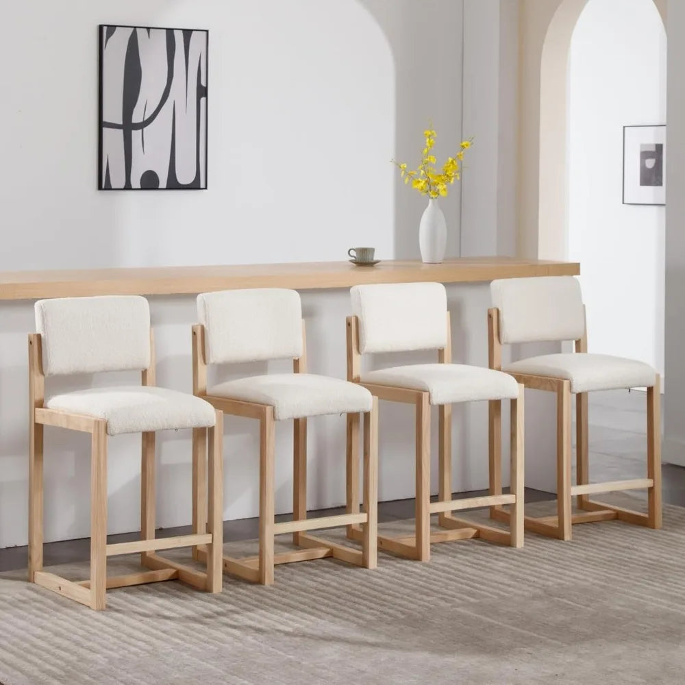 Set of 2 Upholstered Kitchen Island Chairs