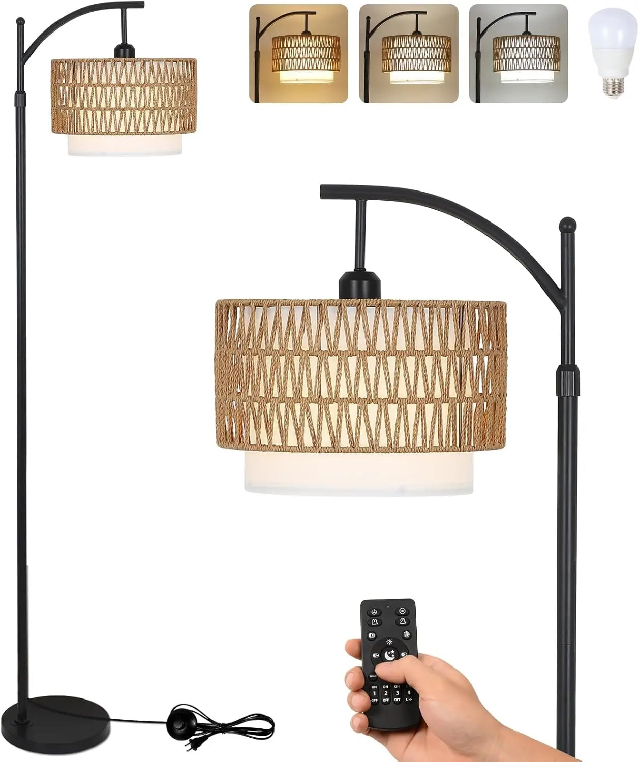 LED Gold Floor Lamp with Remote