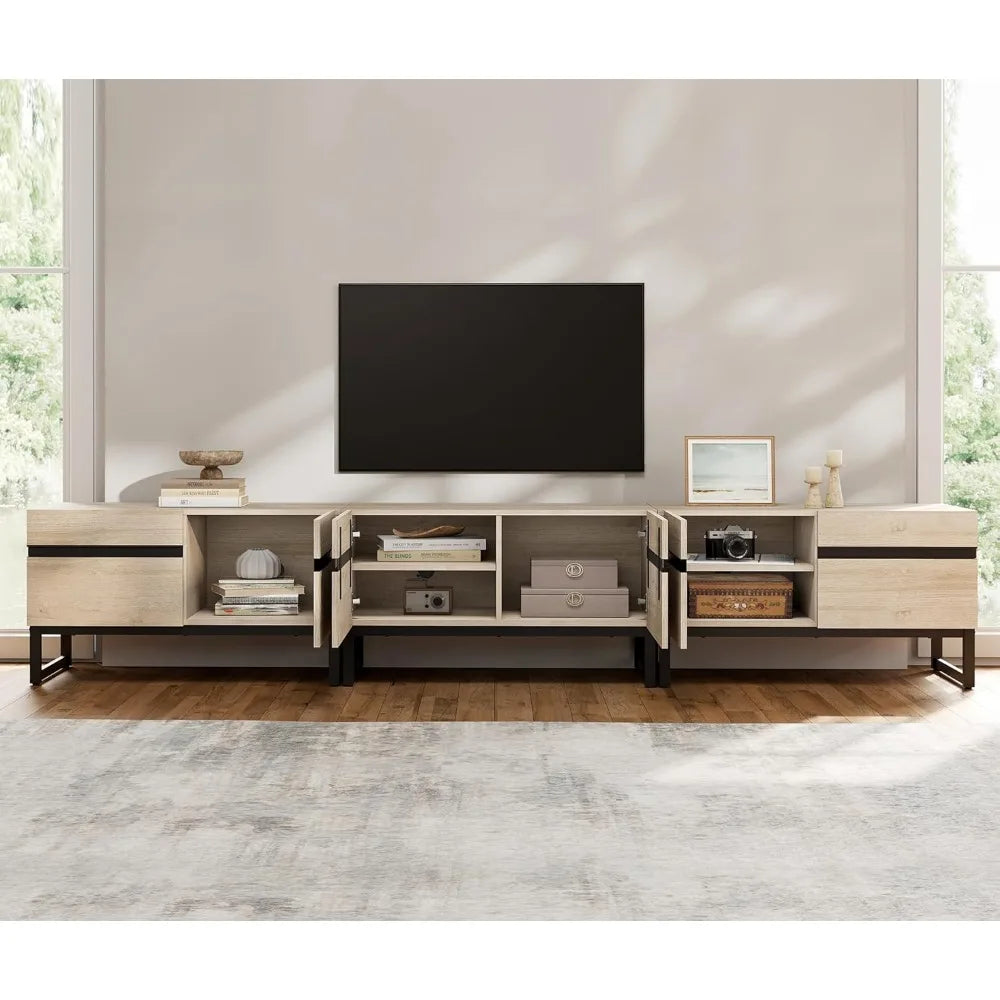 Modern TV Stand with Storage Cabinets for 110 Inch TV
