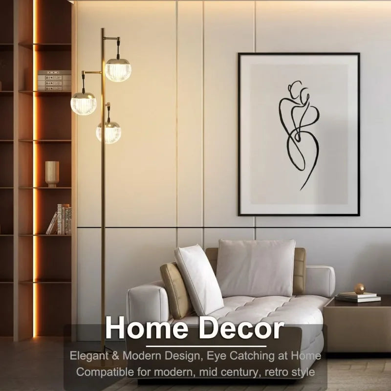 Modern Gold Floor Lamps for Living Room