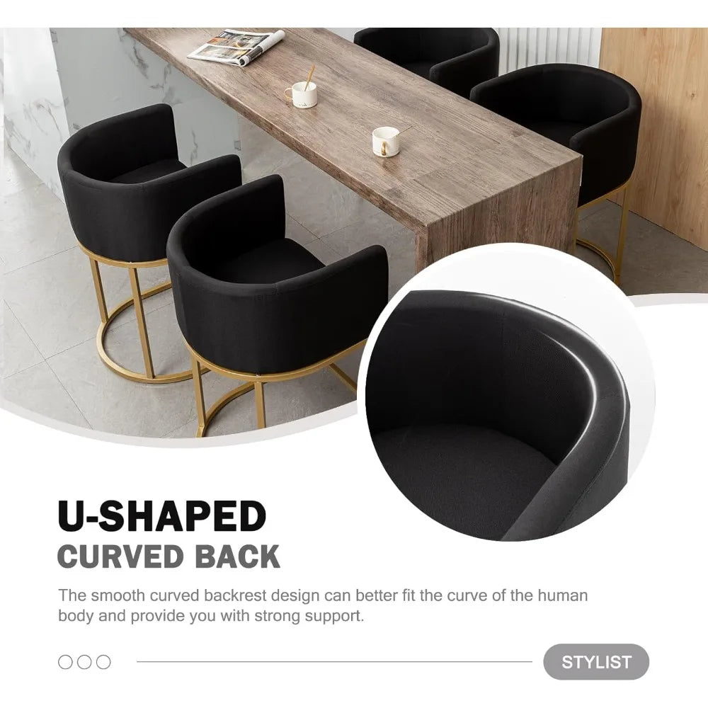 Modern Gold Bar Stools Set of 4