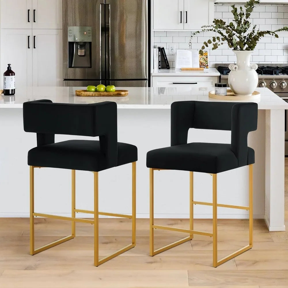 Velvet Counter Height Bar Stools Set of 4