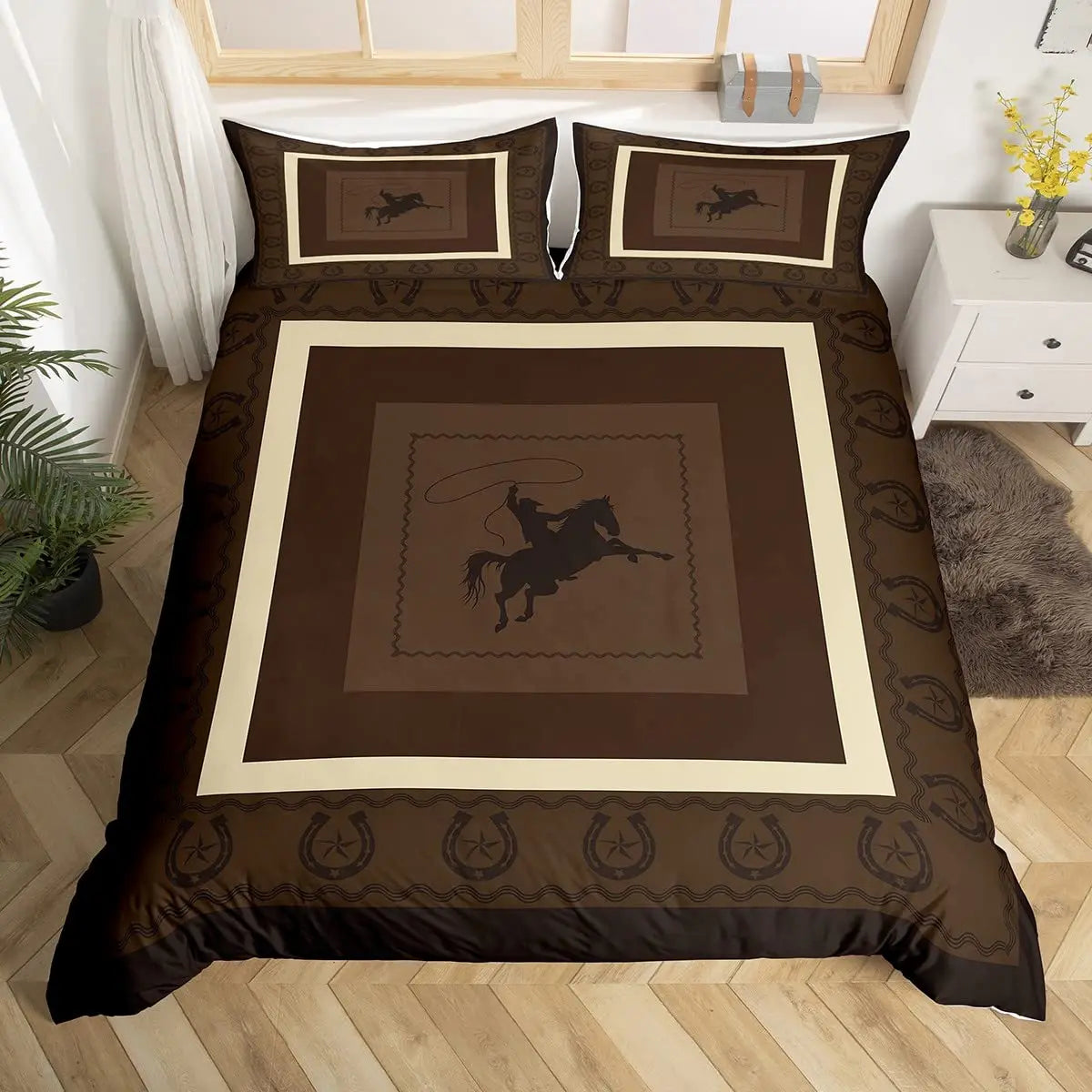 Luxury Horse Print Bedding Set